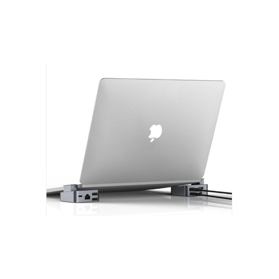 Station d’accueil Joyroom S-H121 J-Cube MacBook, adaptateur secteur 100W HDMI, LAN, USB, USB-C - Gris