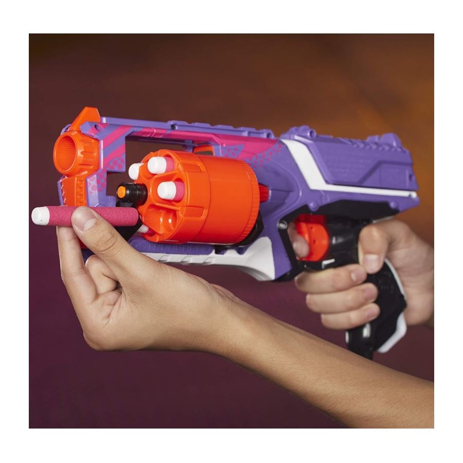 Nerf Elite Strongarm Violet et Rouge et Flechettes