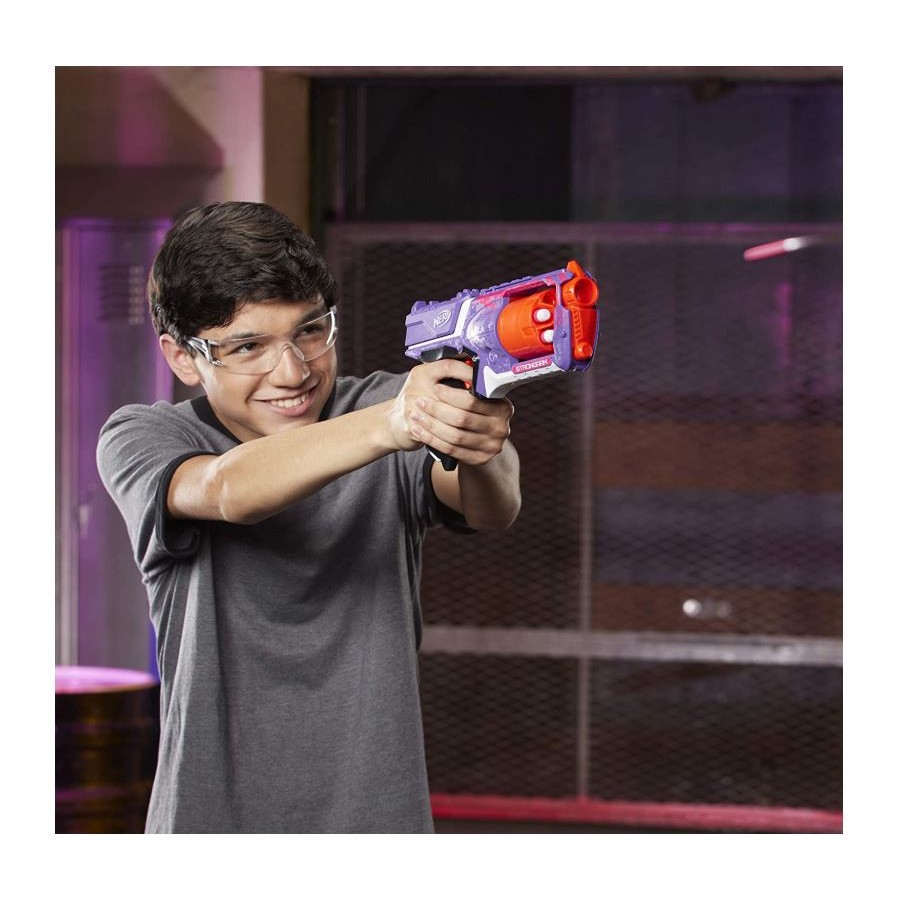 Nerf Elite Strongarm Violet et Rouge et Flechettes