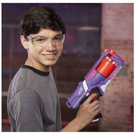 Nerf Elite Strongarm Violet et Rouge et Flechettes