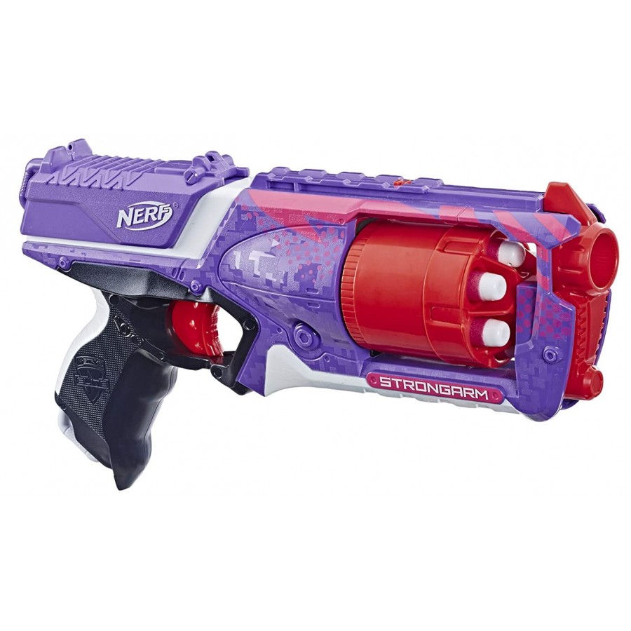 Nerf Elite Strongarm Violet et Rouge et Flechettes