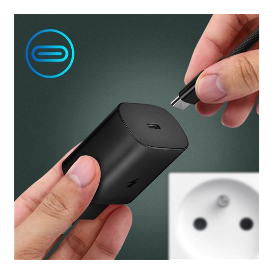 Chargeur rapide 25 Watt - Charge super Fast 2.0 - Noir