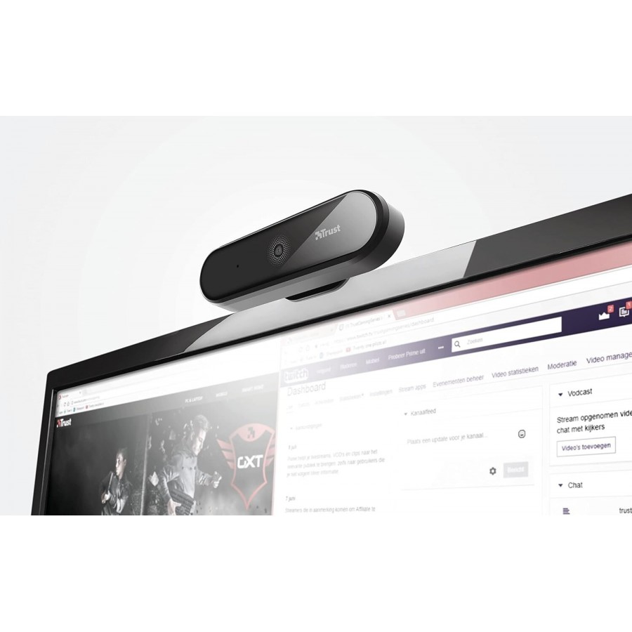 Trust Tyro Webcam Full HD 1080p avec Micro Intégré