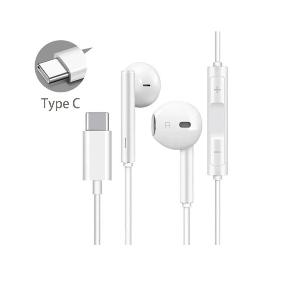 Écouteurs USB-C avec Micro – Compatibles Samsung, iPhone, Pixel, OnePlus, Xiaomi et Huawei