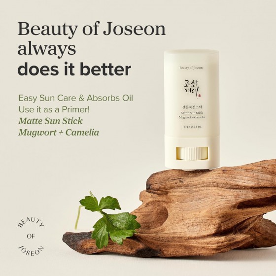 Beauty of Joseon Matte sun stick : Mugwort+Camelia SPF50 PA++++