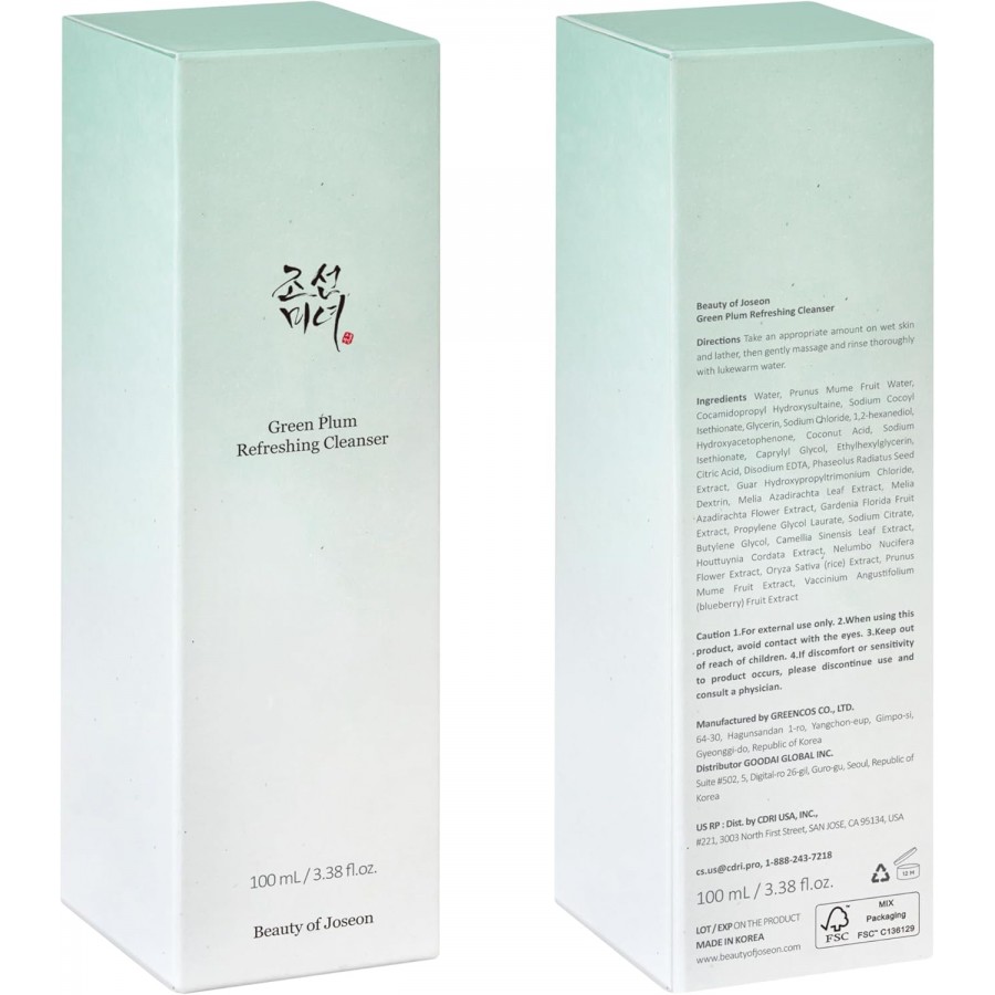 Beauty of Joseon Green Plum Refreshing Cleanser