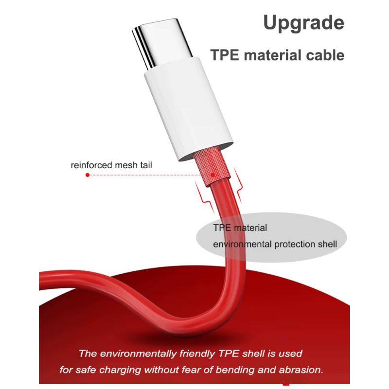 Câble OnePlus 100W - 80W Supervooc USB Type C à USB Type C,  Charge rapide pour OnePlus