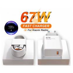 Chargeur USB super rapide 67 W, câble USB C de charge rapide 6A pour Xiaomi