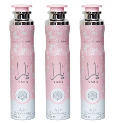 Lot de 3 Air Freshener Yara Rose 300ml - Lattafa