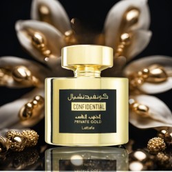 Confidential Private Gold – Eau de Parfum mixtes 100ml  - LATTAFA Confidential Private Gold – Eau de Parfum mixtes 100ml  - LATTAFA