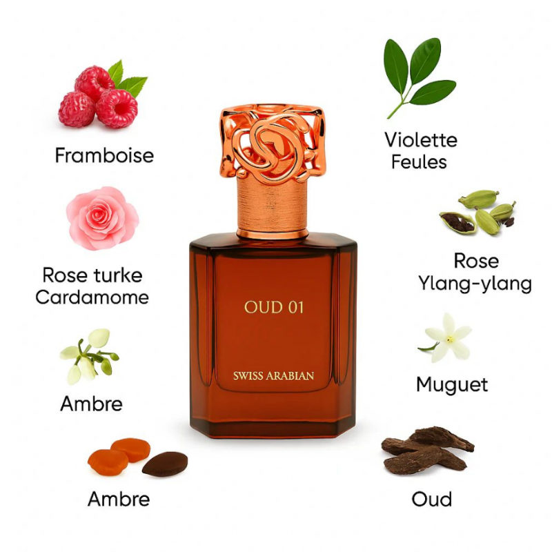 Oud 01– Extrait de parfum de Parfum 50 ml - Swiss Arabian