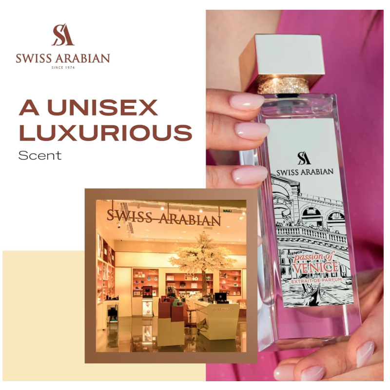 Passion Of Venise – Extrait de parfum de Parfum 100 ml - Swiss Arabian