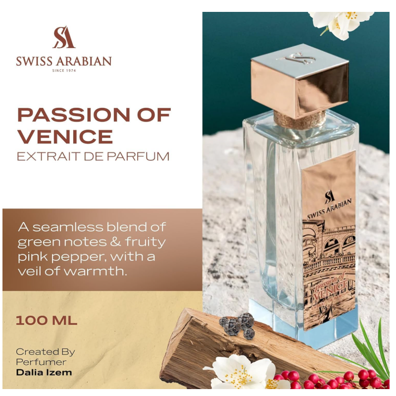 Passion Of Venise – Extrait de parfum de Parfum 100 ml - Swiss Arabian