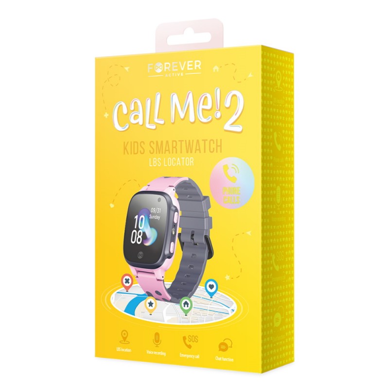 Montre connecté Kids Call Me 2 KW-60 Rose - Forever