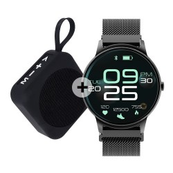 Montre Connectée Forever ForeVive 2 SB-330 Noir avec Enceinte Bluetooth 3W