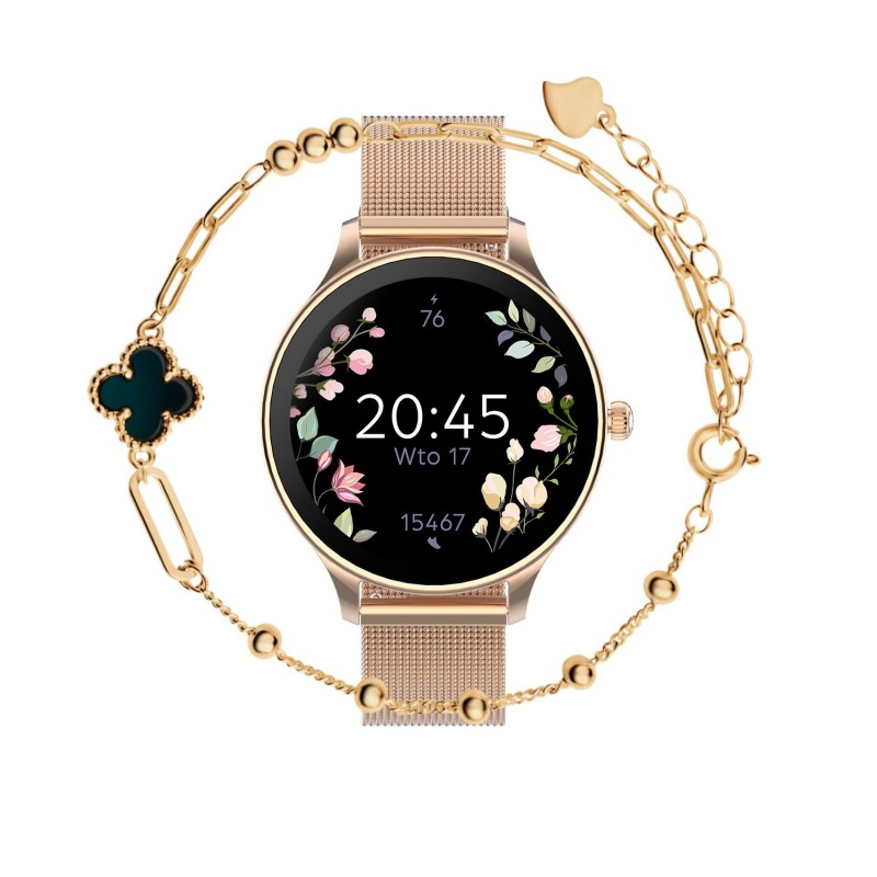 Montre connectée Forever SB-306 Velora or rose avec bracelet Verona