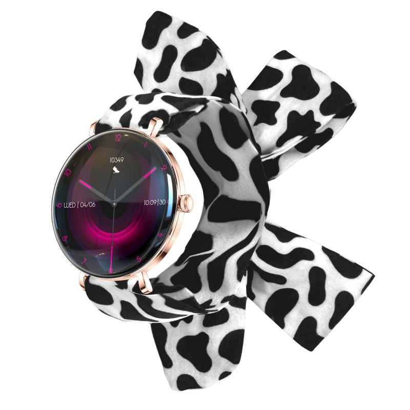 Montre Connectée Forever Lucca SB-370 Rose OR - Bande tachetée