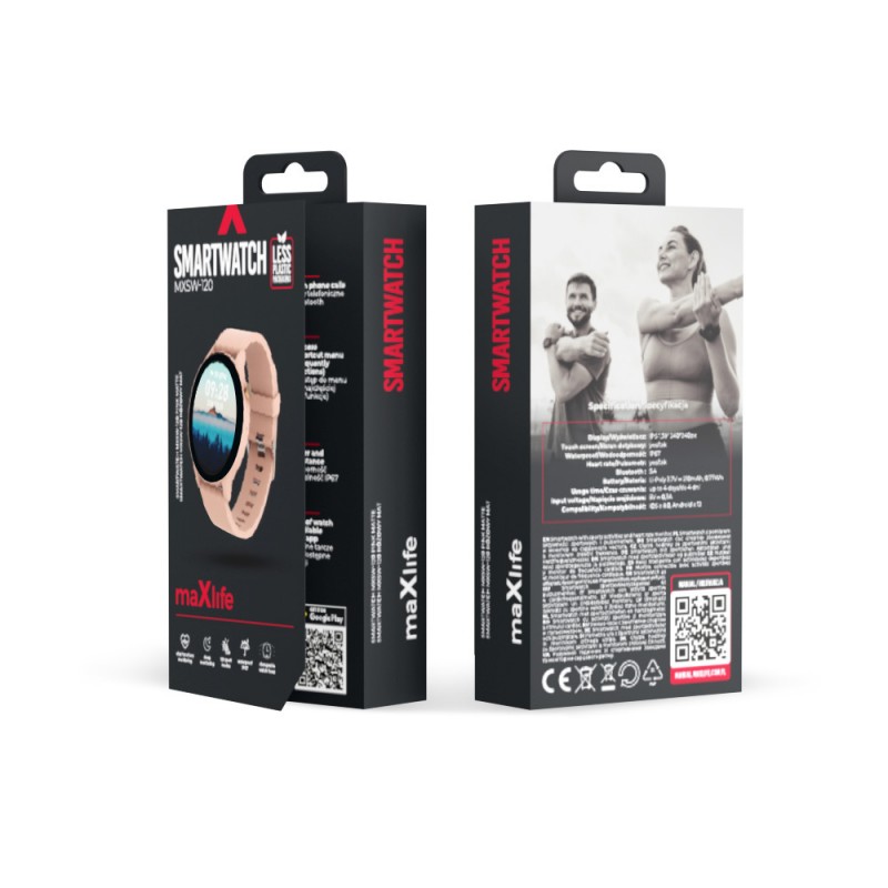 Montre connectée MXSW-120  Rose Poudré - Maxlife