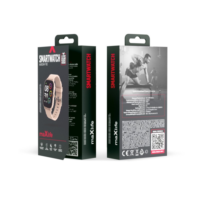 Montre connectée MXSW-110 Rose Poudré - Maxlife