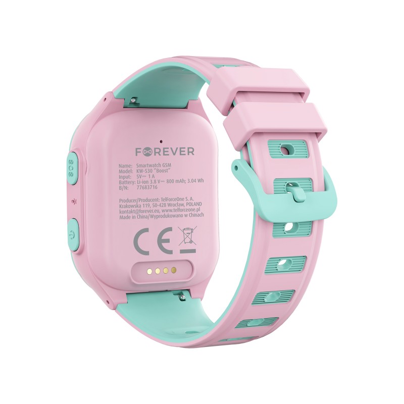 Montre connectée pour enfants, GPS, Wi-Fi et 4G Boost KW-530, Rose - Forever