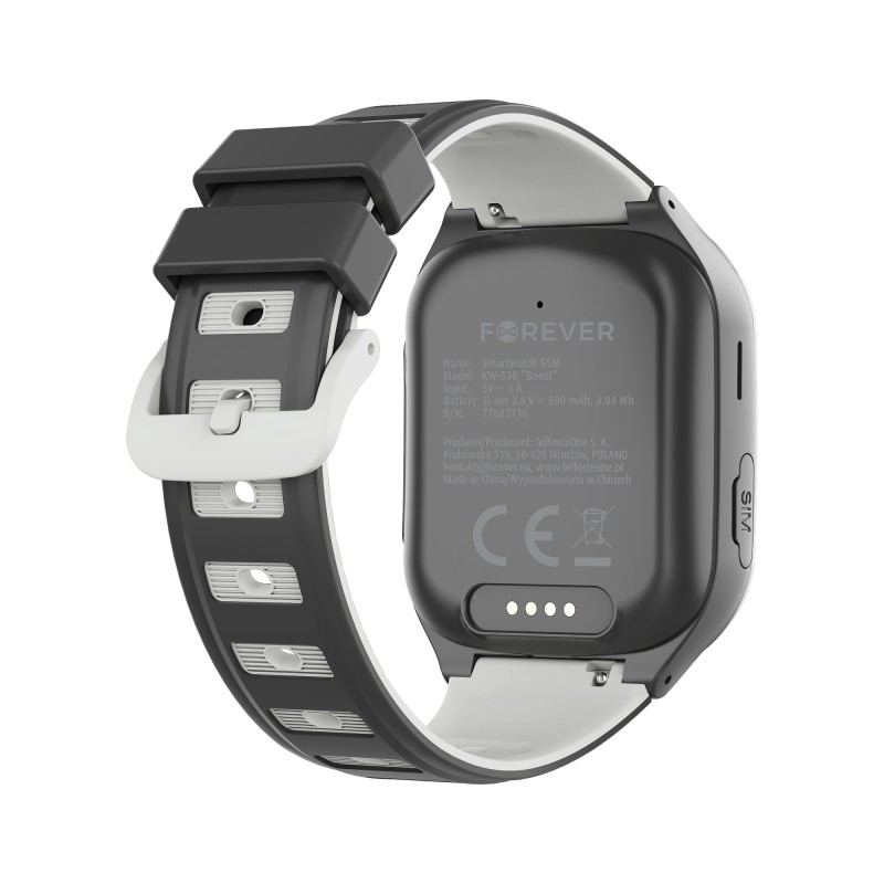 Montre connectée pour enfants, GPS, Wi-Fi et 4G Boost KW-530, Noir - Forever