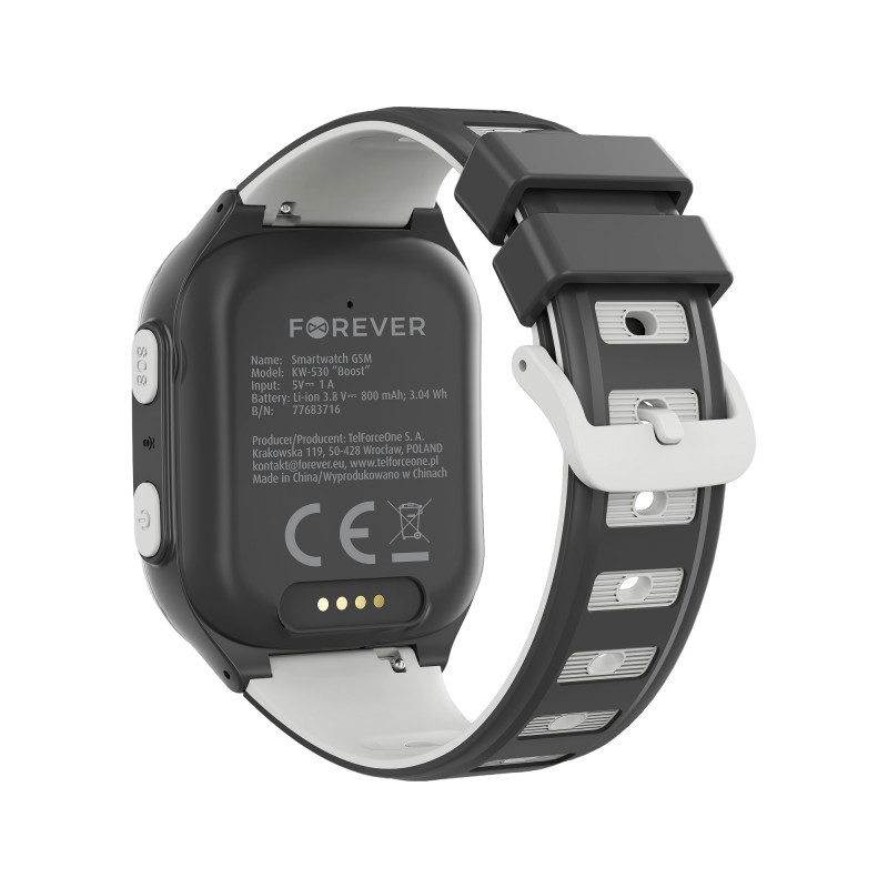 Montre connectée pour enfants, GPS, Wi-Fi et 4G Boost KW-530, Noir - Forever