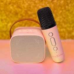 Enceinte karaoké Bluetooth MXKS-100 Rose - Maxlife