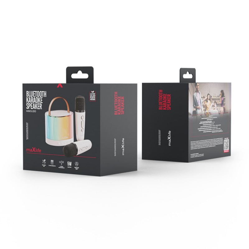 Enceinte karaoké Bluetooth MXKS-200 Blance - Maxlife