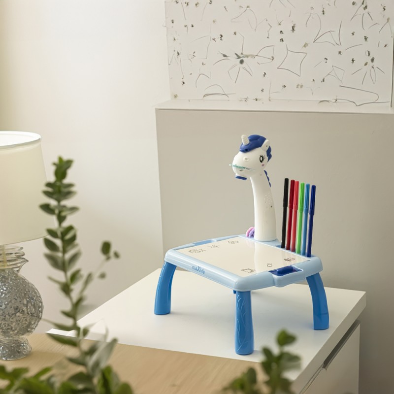 Table à dessin avec Projecteur MXDP-200 - bleu - Maxlife