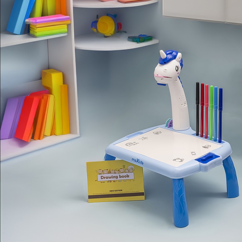 Table à dessin avec Projecteur MXDP-200 - bleu - Maxlife
