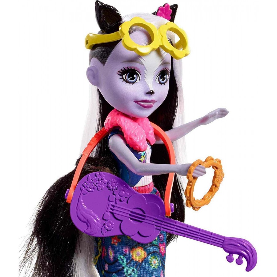 Enchantimals - Coffret Mini Poupée - Moufette Joue De La Batterie