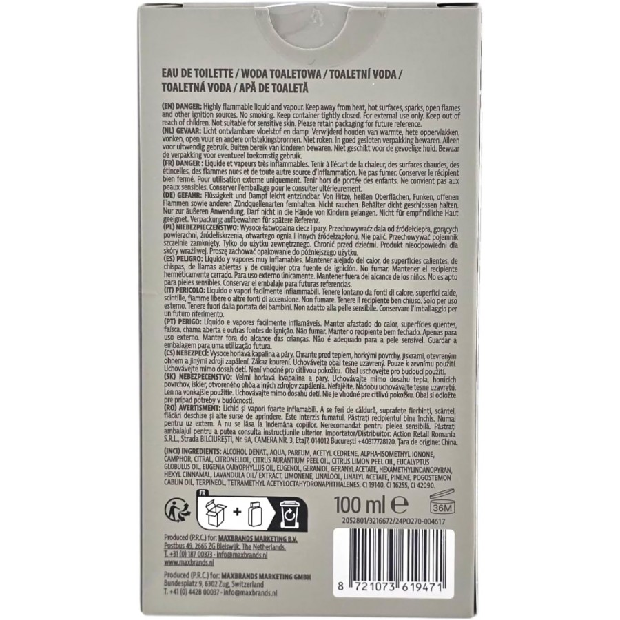 Giosuè Eau de toilette pour homme 100 ml  Parfum citron et lavande- VARANTI HOMBRE