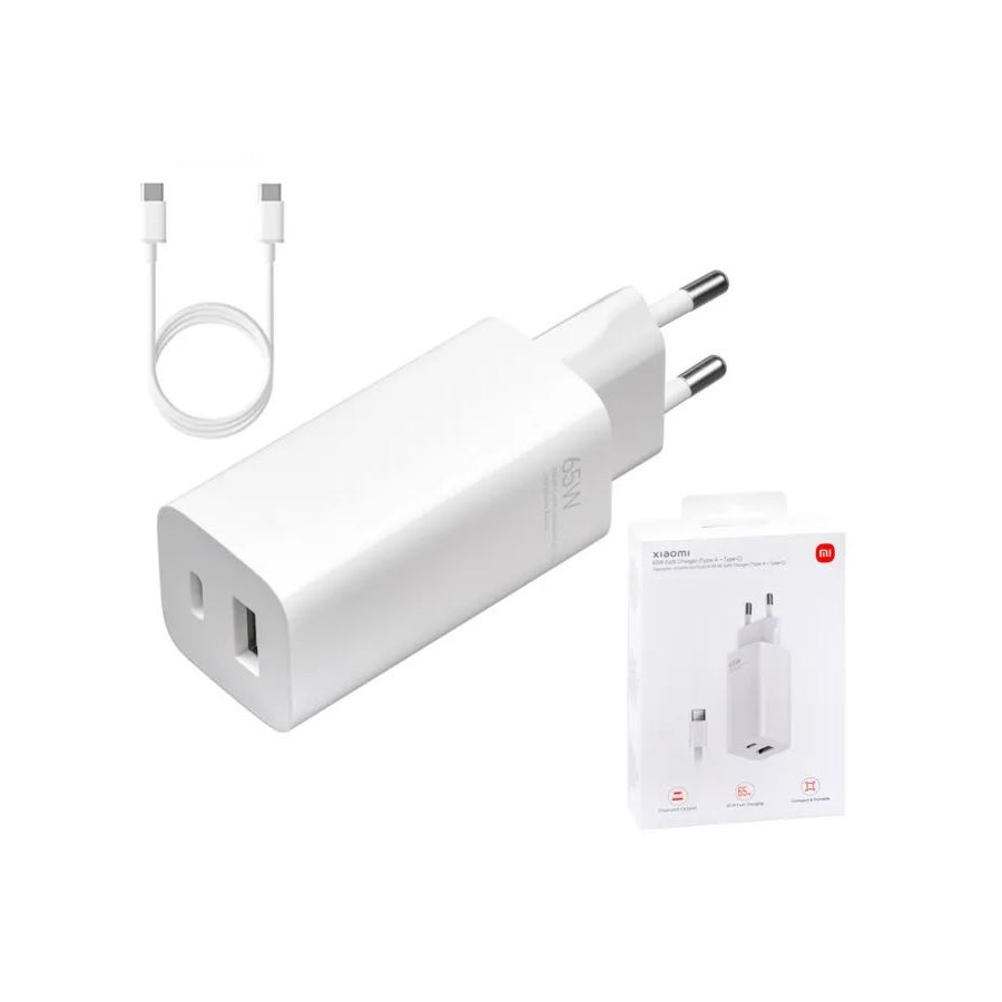Chargeur XIAOMI Mi 65W GaN Type-A et Type-C
