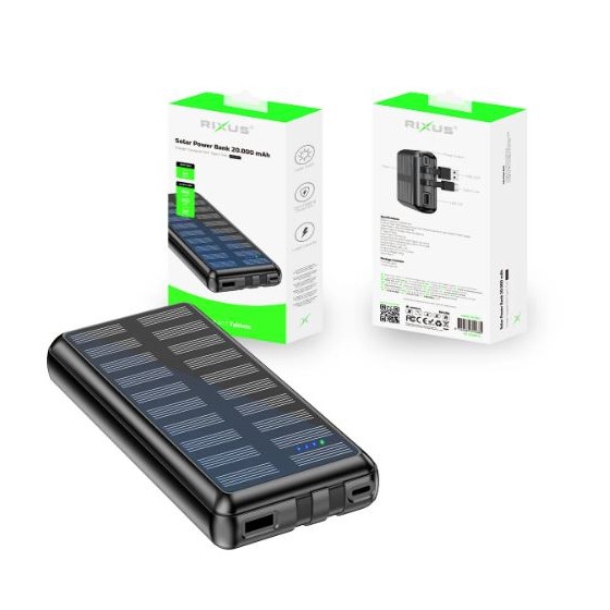 Batterie de secours solaire Powerbank 20000mAh