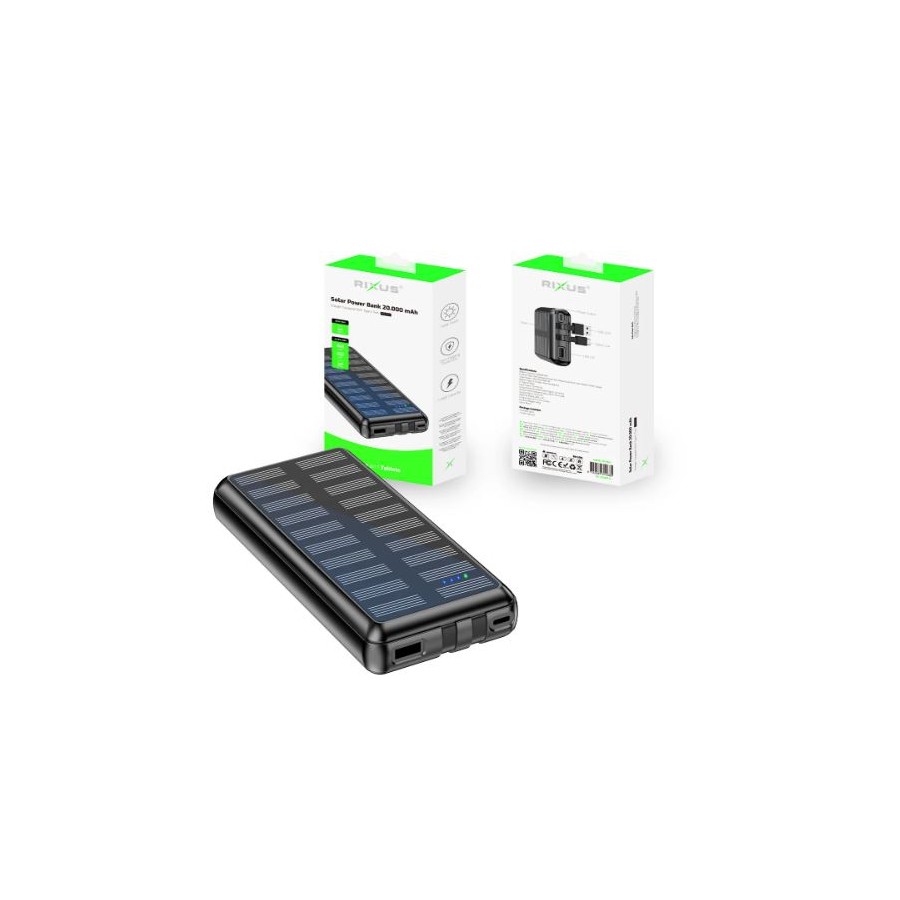 Batterie de secours solaire Powerbank 20000mAh