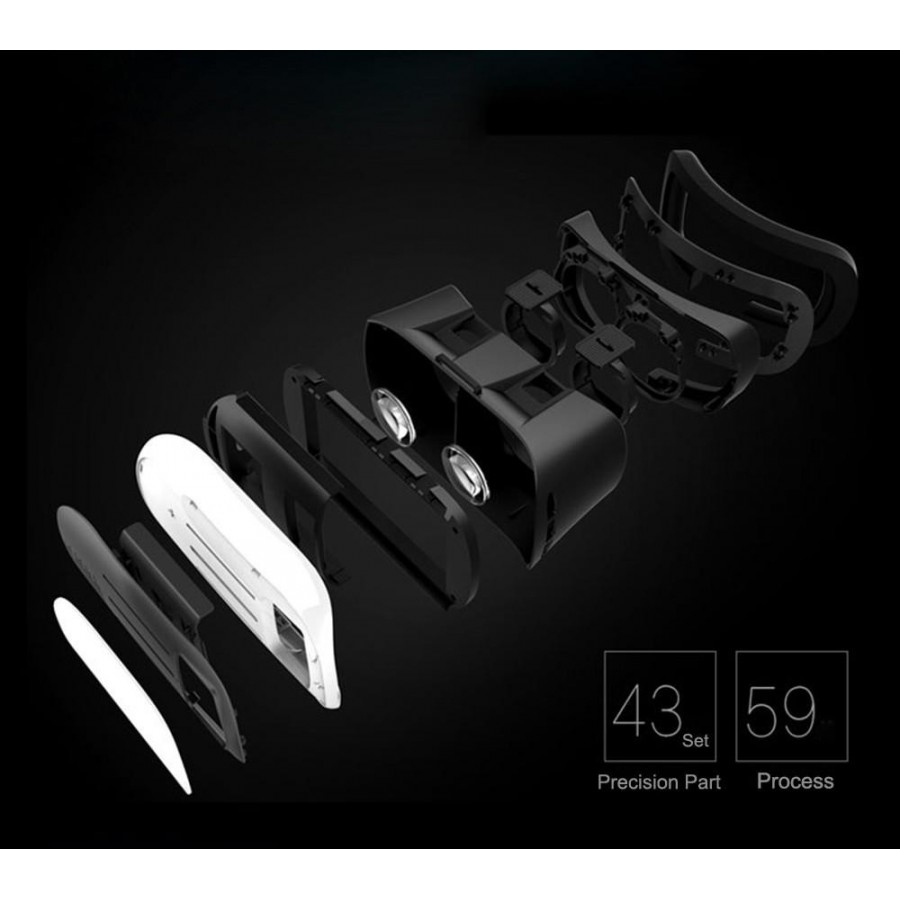 Lunettes casque réalité virtuelle 3D VR BOX Gamepad télécommande iPhone Samsung