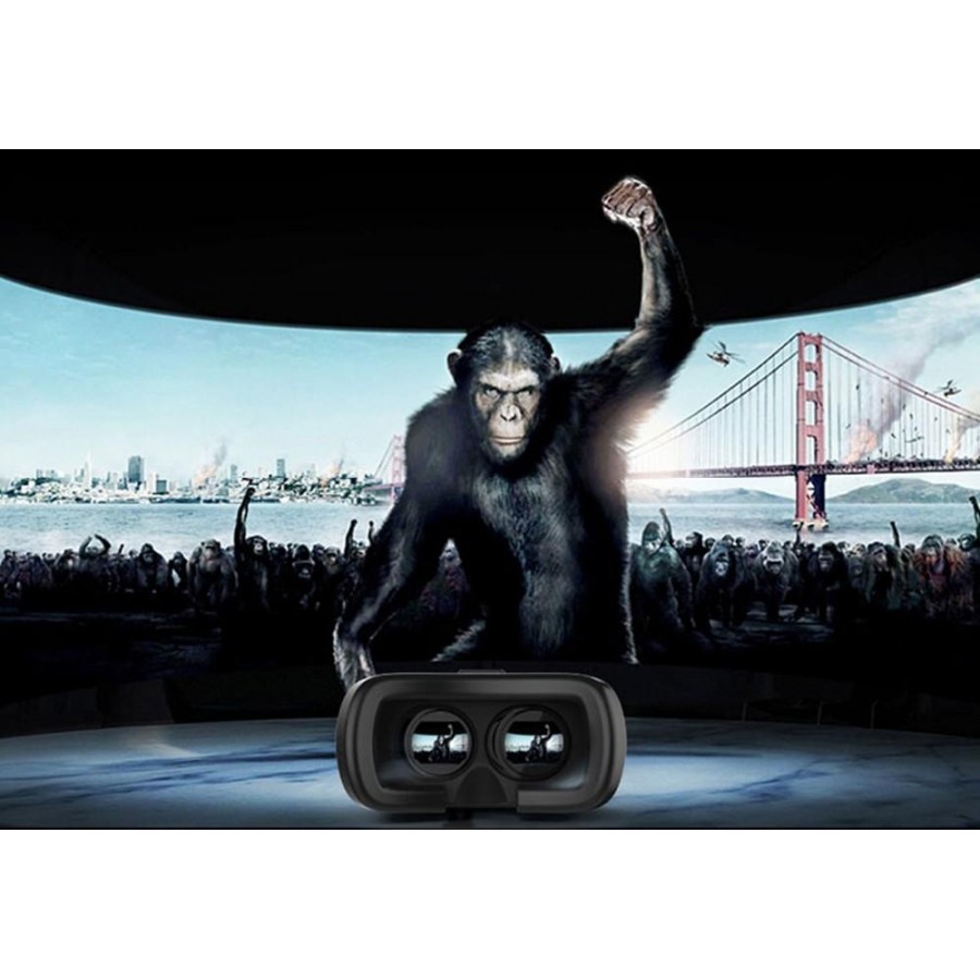 Lunettes casque réalité virtuelle 3D VR BOX Gamepad télécommande iPhone Samsung
