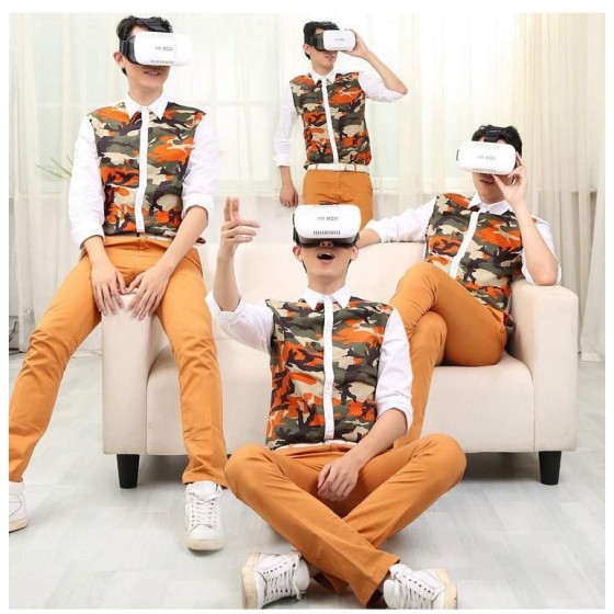 Lunettes casque réalité virtuelle 3D VR BOX Gamepad télécommande iPhone Samsung