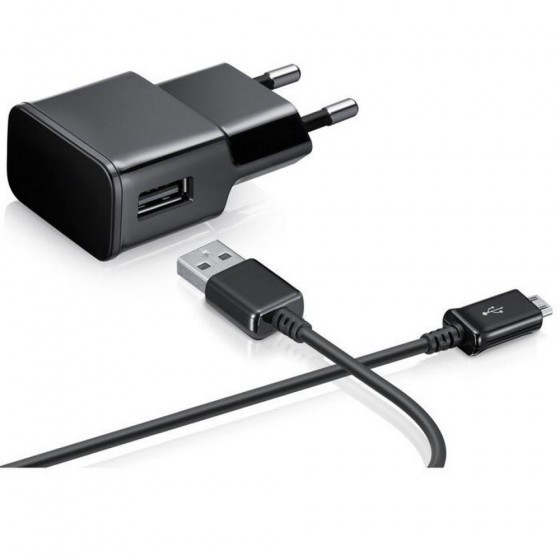 Chargeur Secteur 2A + Câble micro USB couleur Noir - Samsung