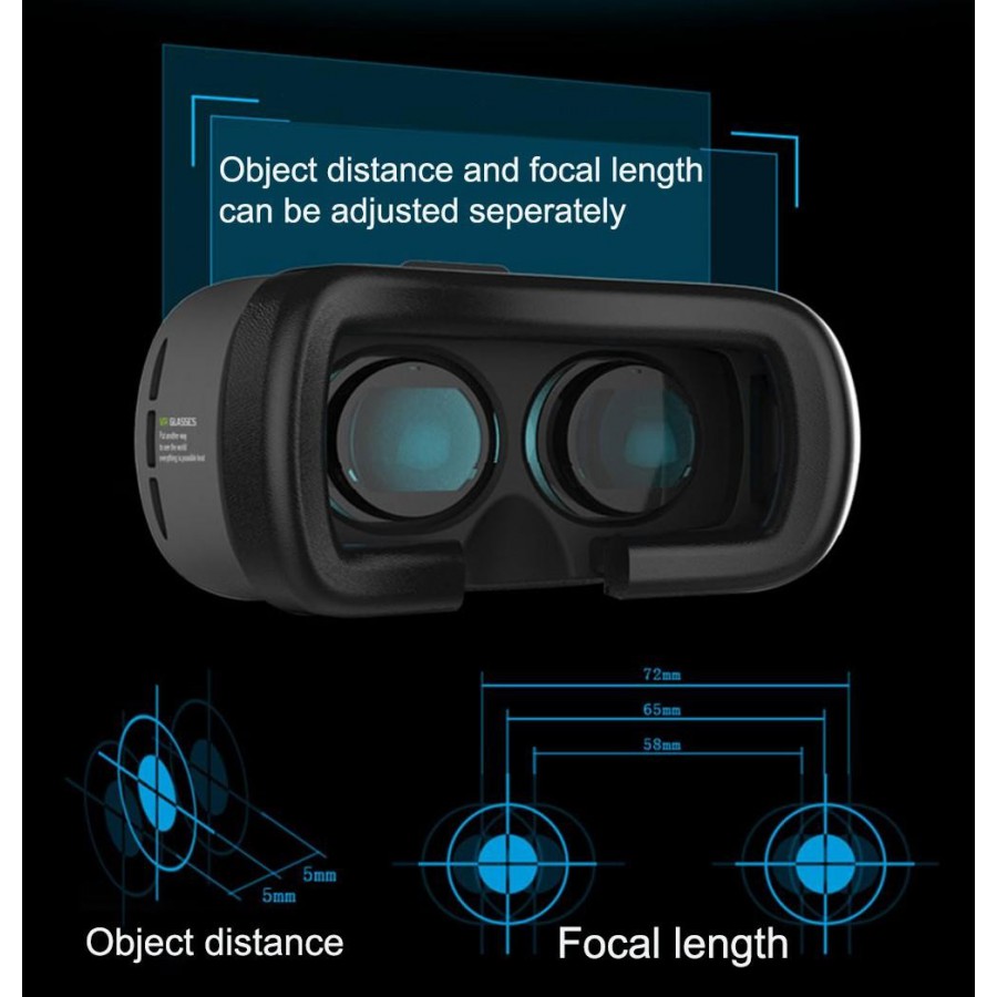 Lunettes casque réalité virtuelle 3D VR BOX Gamepad télécommande iPhone Samsung