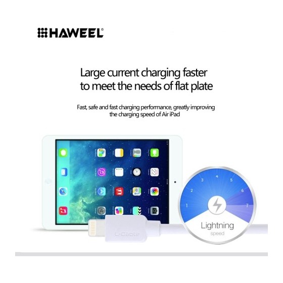 Câble Lightning USB iOS9 1m - iPhone 5/5S/5C, 6/6S, 6 Plus/6S PLus 