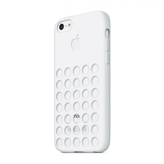 Coque en Silicone Apple MF039ZM/A pour iPhone 5C - Blanc