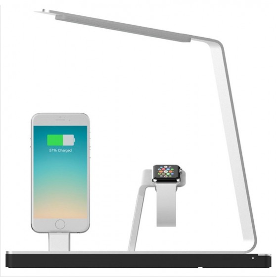 MiTagg NuDock Power Lampe Station d'accueil Allu- Apple Watch, iPhone 7/6/5
