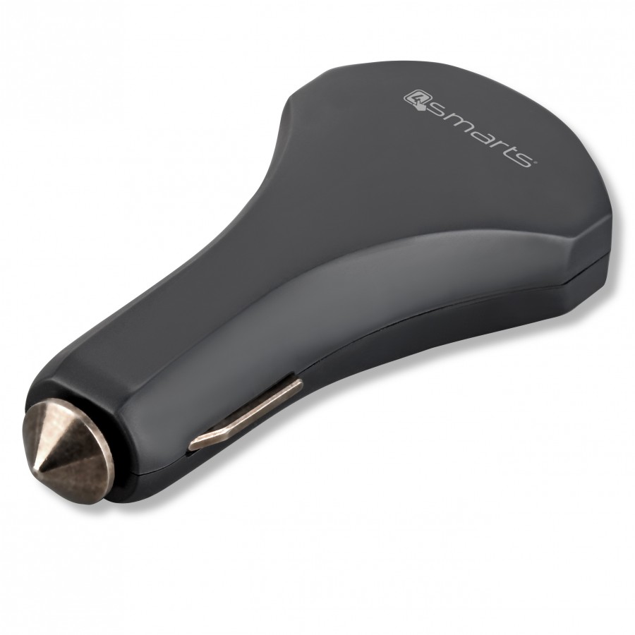 Chargeur de voiture rapide avec USB Type-A & Type-C - Noir