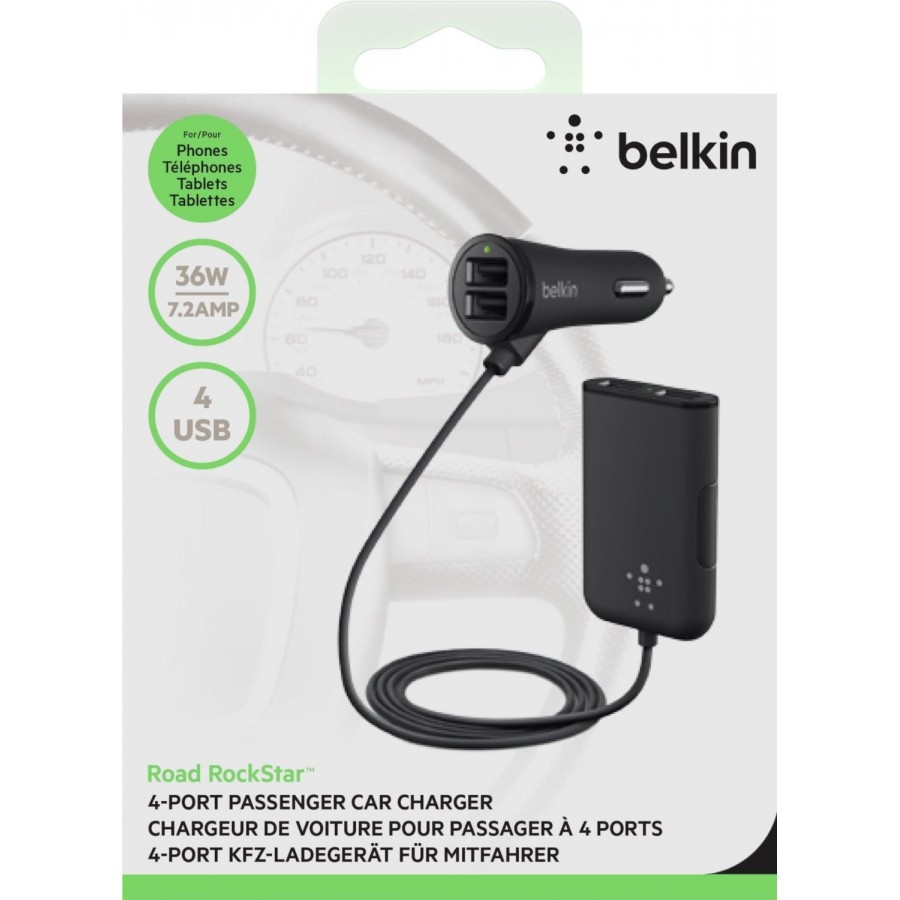 Belkin Chargeur Allume-Cigare 4 Ports USB