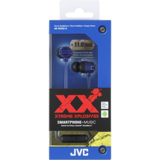 JVC Ecouteur Stéréo HA-FR202-A Bleu