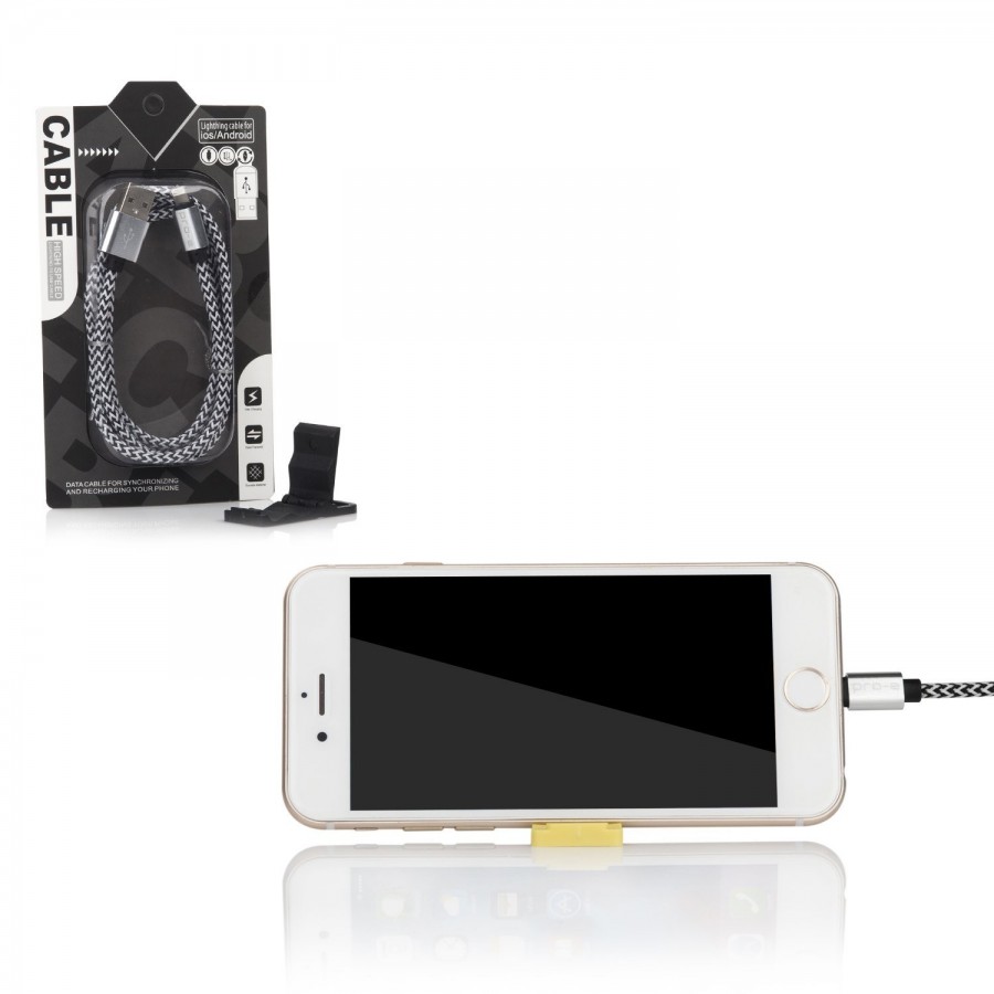 Câble USB Lightning 2m tressé incassable pour iPhone et iPad – Allu