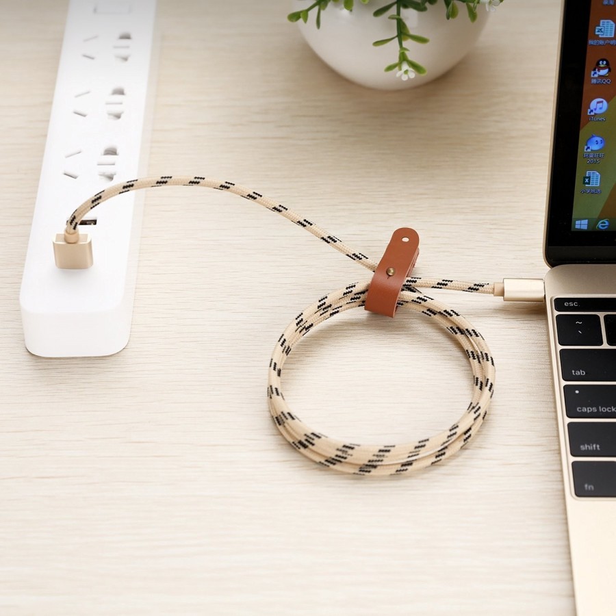 Câble USB Lightning 1m tressé incassable pour iPhone et iPad – Or 