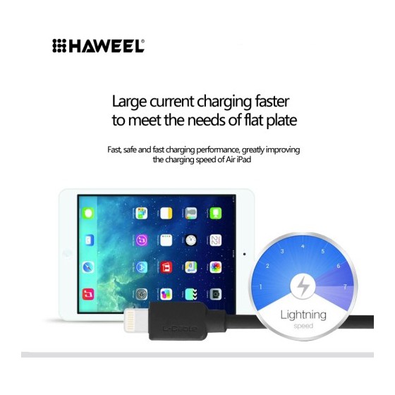 Câble Lightning USB iOS9 1m - iPhone 5/5S/5C, 6/6S, 6 Plus/6S PLus 