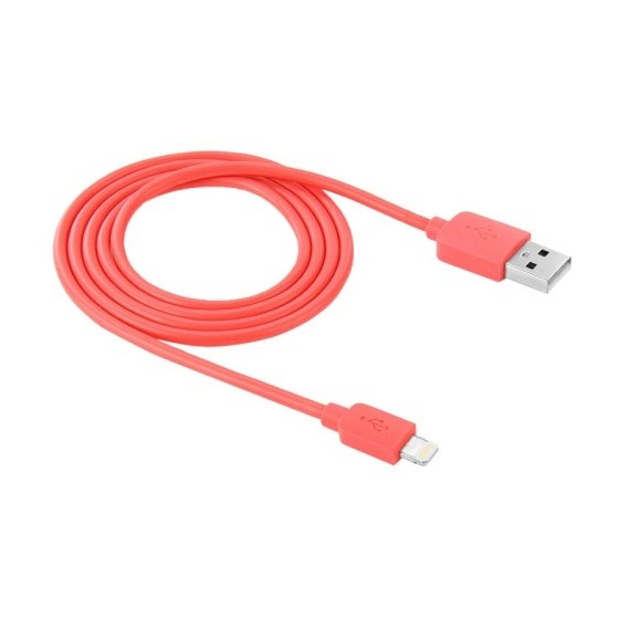 Câble Lightning USB iOS9 1m - Rouge
